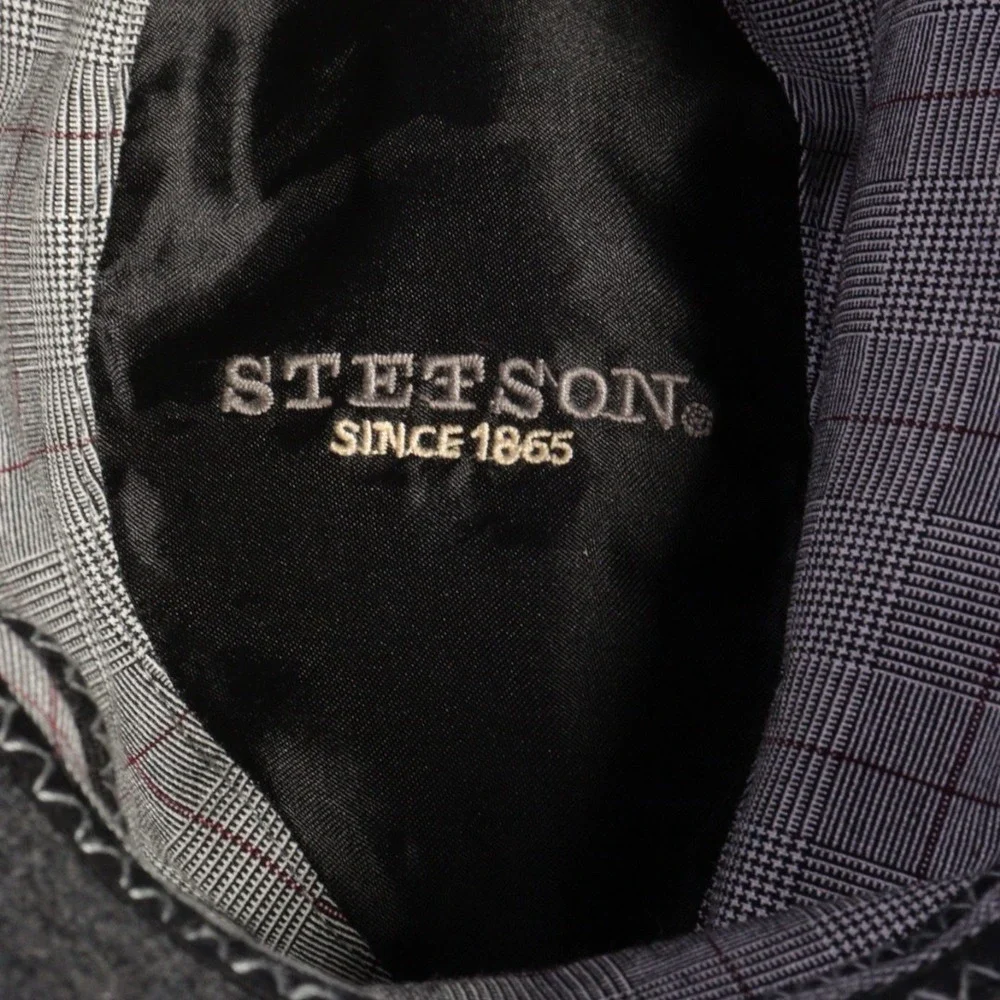Stetson Wool Blend Felt Fedora Cap‎ Mens Black Horserace Hat Derby Sz M